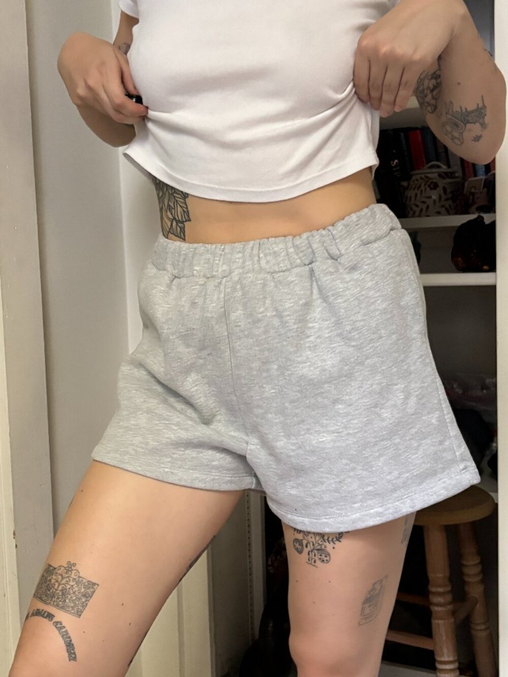 Princess Polly Gray Fleece Sweatshorts - 6